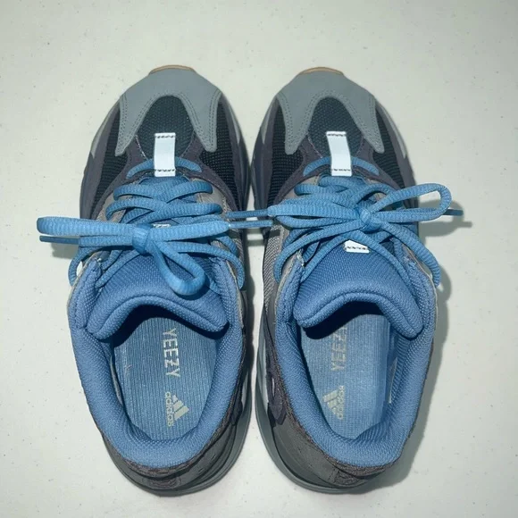 Yeezy Blue and Gray Sneakers